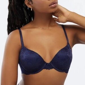 Savage X Fenty Allover Lace T-Shirt Bra in Eclipse